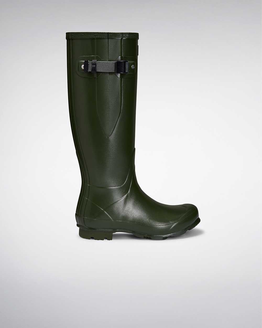 Hunter Norris Field Side Adjustable Women's Rain Boots NZ-66108S Green